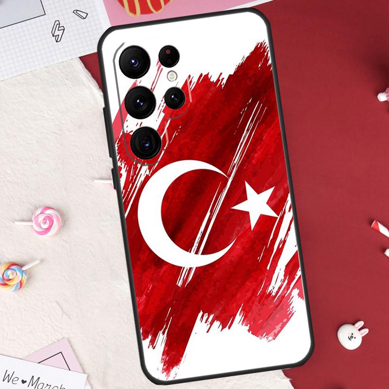 Чехол Флаг Турции для Samsung Galaxy S26 Ultra S23 S22 S21 S20 S24 S25 Ultra S10 Plus S25 FE Защитная Накладка