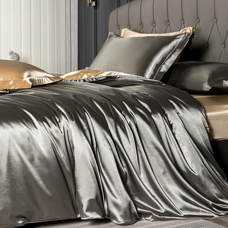 Домашняя кровать комплект простыней из четырех частей летняя шелковистая легкая прохладная простыня из трех частей пододеяльник постельное белье