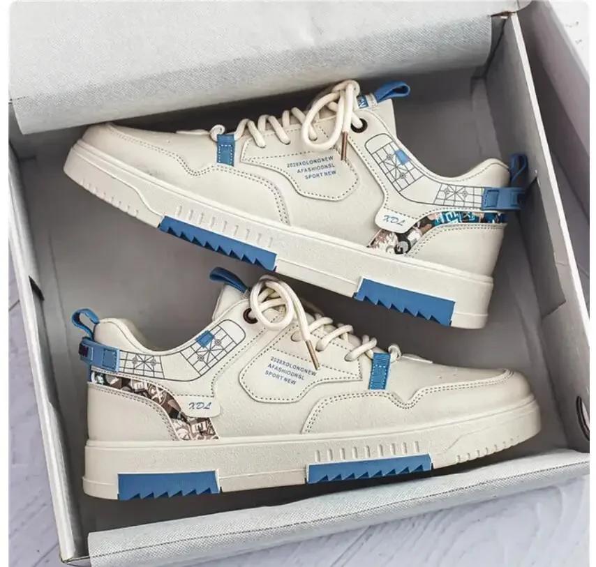 2024 Men Casual Platform Sneakes LaceUp Trainers Student Sneakes Mens Vulcanized Shoes Tennis Sneakers