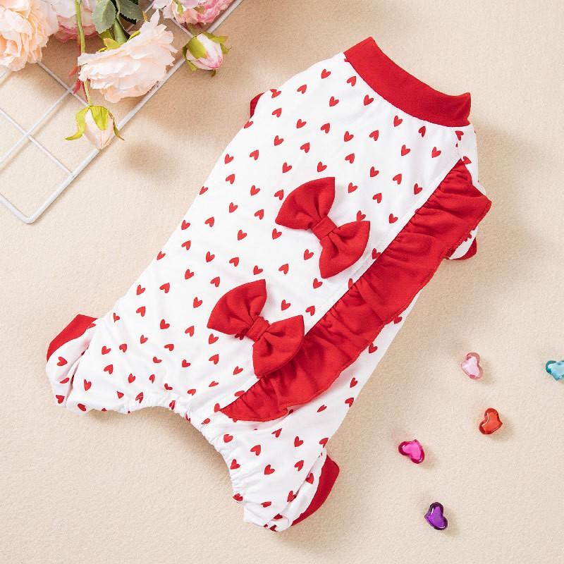 Dog Holiday 4-Legged Bodysuit Soft Modal Long Pant Belly Coverage Sun Protection Breathable Pet Clothes