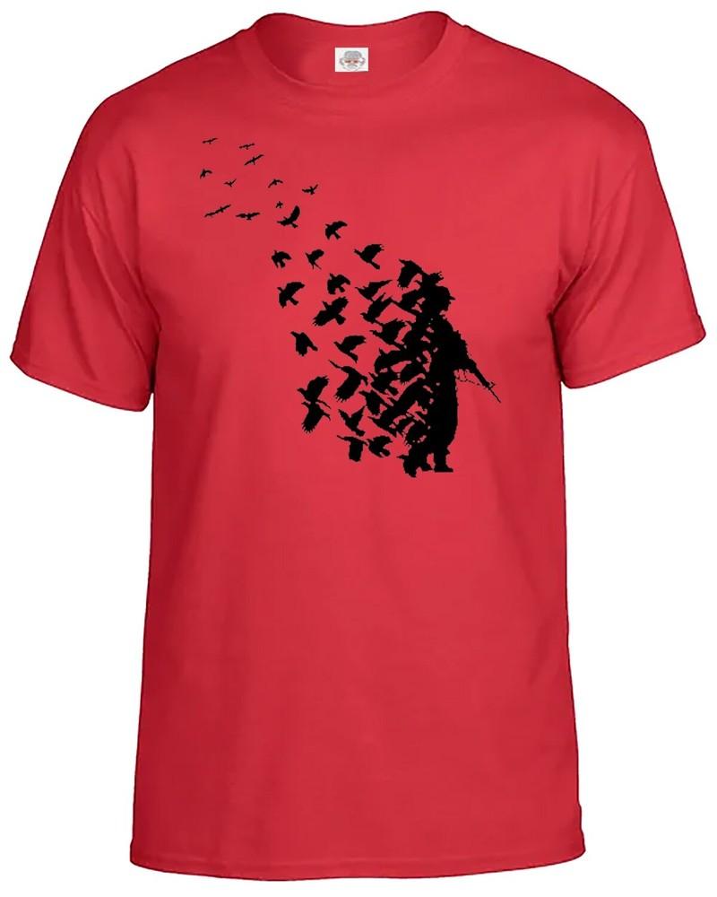 Banksy soldier peace pigeons hipster tshirt mens urban art fashion top tee