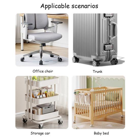 8Pcs Silicone Luggage Wheel Cover Scratch-Free Noise Reduction 8-Spinner Wheel Carry-on Suitcase Caster Protector Cover Travel Luggage Accessories