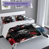 Ronaldo's Powerful Football Legend Bedding Set, Breathable Duvet Cover with Pillowcases, Soft Bed Linen for Bedroom Home Decoration, Perfect Festival 