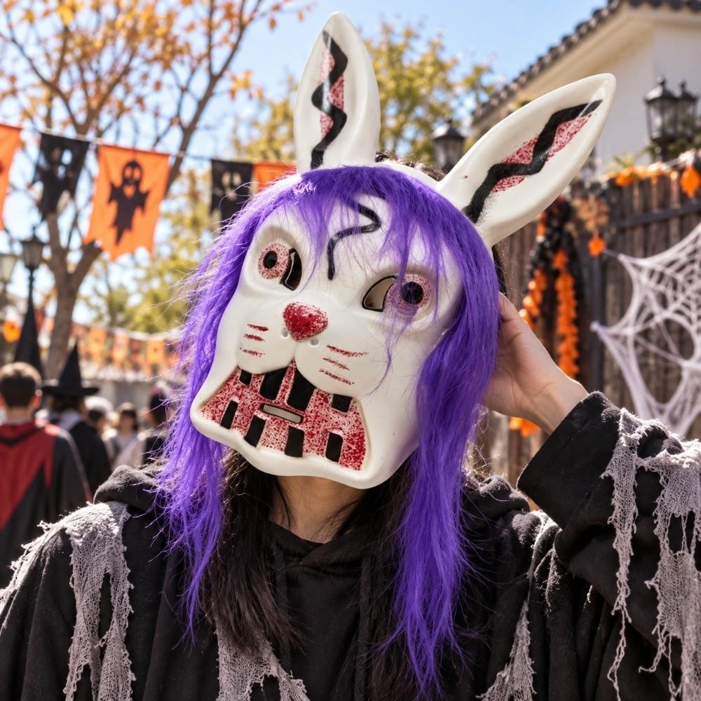 Bloody Scary Animals Mask Spooky Terrifying Cosplay Mask Halloween Rabbit Mask Halloween Party