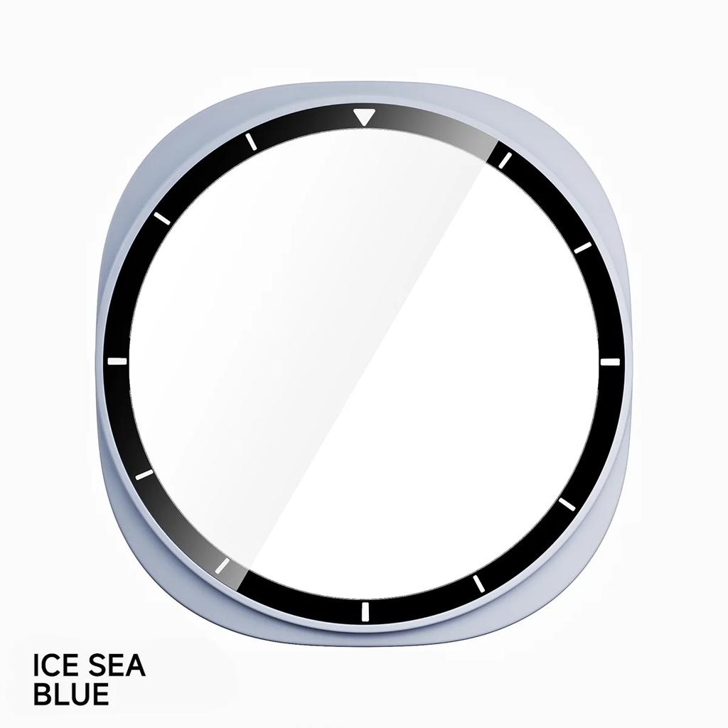 Закаленное стекло+ чехол из ПК для Samsung Galaxy Watch 8 44мм Полностью закрывающий защитный бампер для Galaxy Watch 8 40мм Аксессуары
