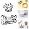 4pcs/set Cookie Cutter Mold Stainless Steel Pet Dog Bone Paw Shaped DIY Cake Sugarcraft Pastry Biscuit Mould Kitchen Baking Tool
