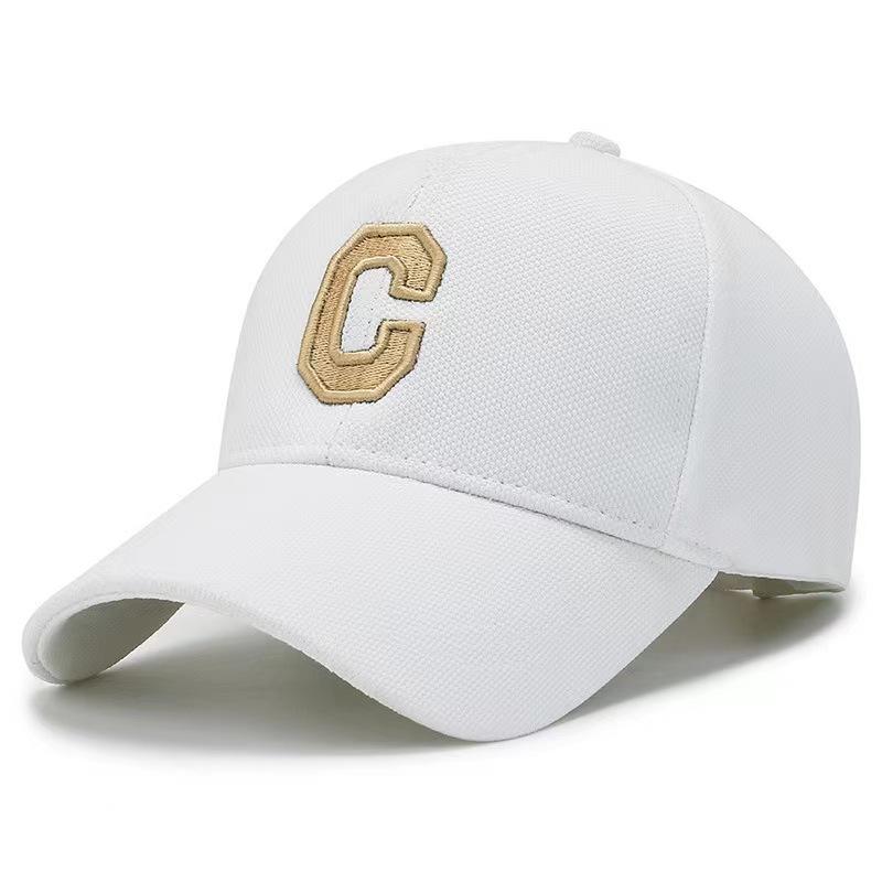Простая бейсболка с вышивкой буквы C для мужчин и женщин, однотонная, регулируемая, солнцезащитная шляпа, унисекс, повседневная, в стиле хип-хоп, папина, тракерская кепка