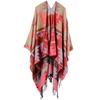 DX Indian Geometric Rhombus Lengthened and Thickened Imitation Cashmere Explosion Ethnic Style Travel Split Shawl Cape