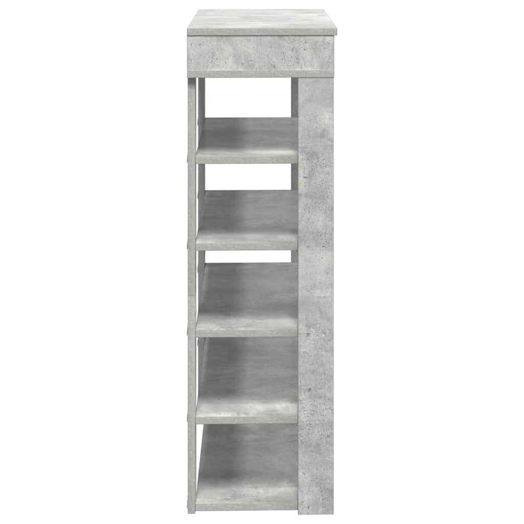 Shoe Rack Concrete Grey 80 x 30 x 98 cm Particleboard