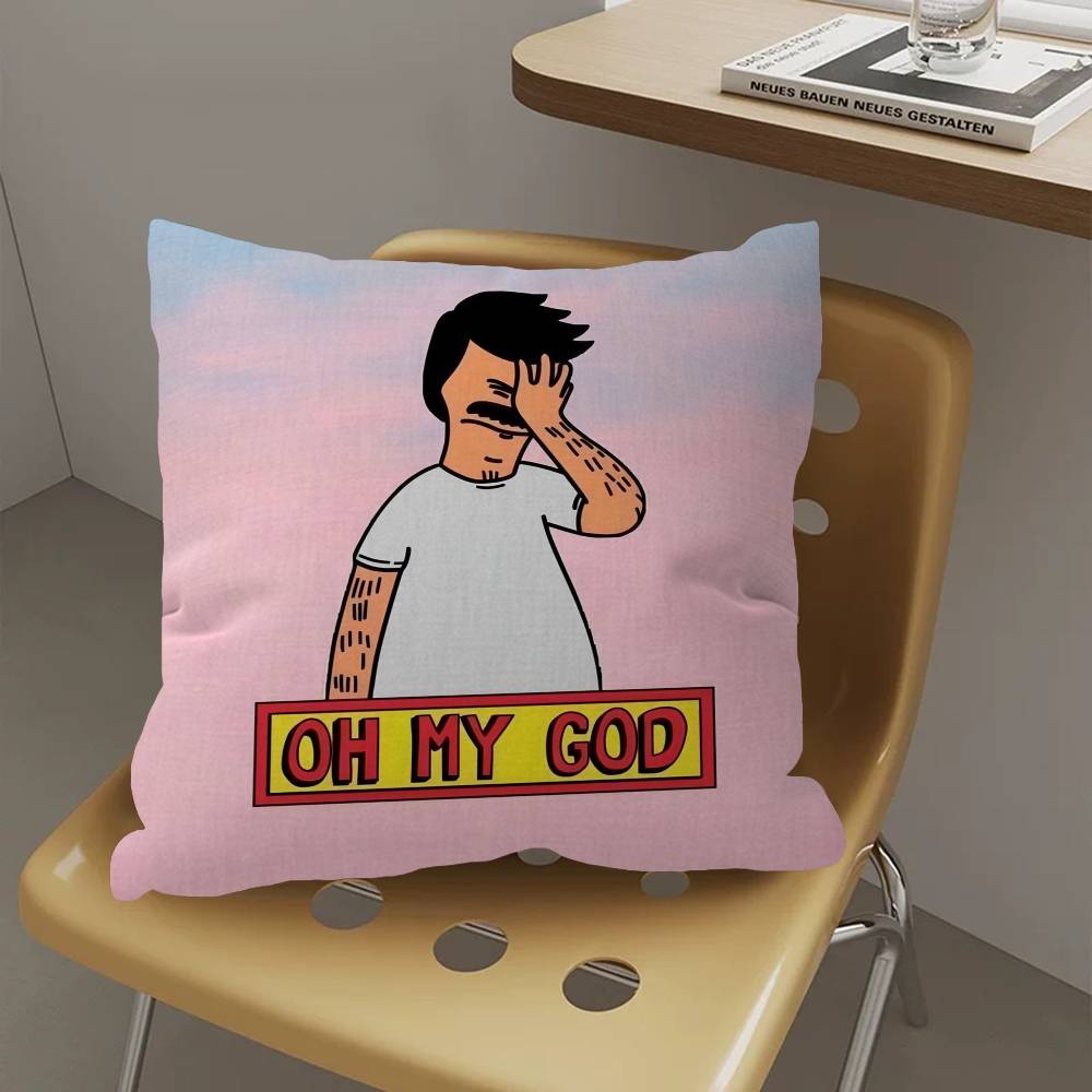 Мультяшная Подушка B-Bobs B-Burgers Подарки Мебель для Дома и Офиса Спальня Диван Автомобильная Подушка Чехол 45x45см