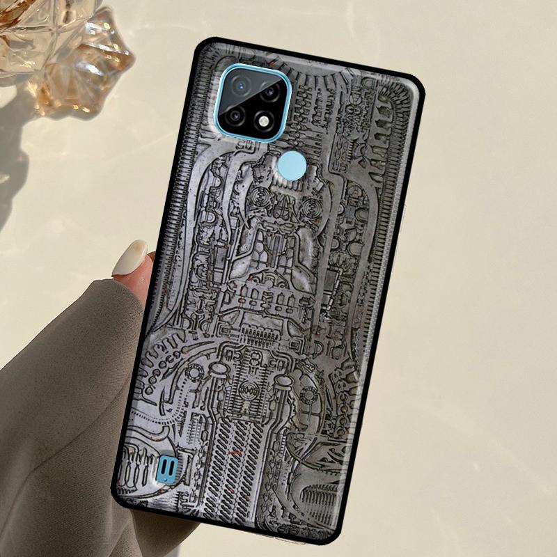 Чехол Hr Giger Li II для Realme C67 C75 C61 C55 C53 C51 C21Y C25S GT 6 6T 5 GT7 Pro 10 11 12 13 14 Pro Plus
