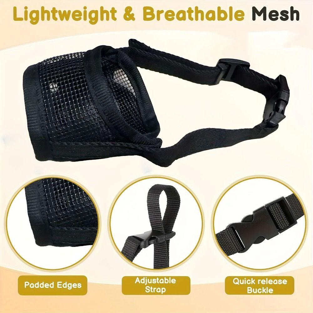 Anti-Biting Mini Dog Mouth Guard Soft Mesh Puppy Muzzle Durable Breathable Mesh Muzzle Medium Dogs