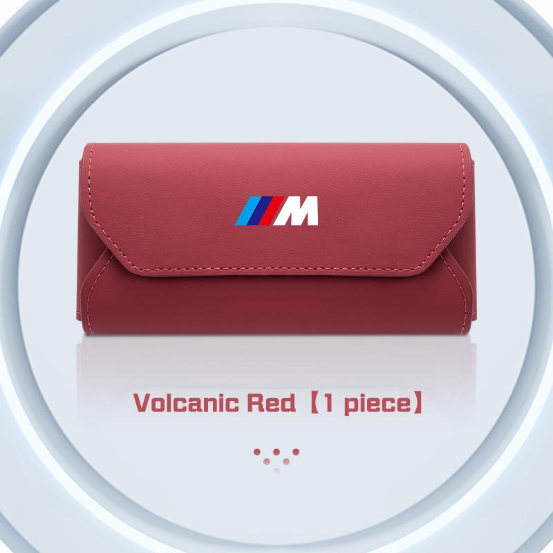 Leather Car Sunglasses Holder Glasses Case For BMW M M6 M2 M3 F32 E53 E60 E90 E91 E92 E93 F01 F30 G80 Visor Eyeglass Storage Box FVLBG1