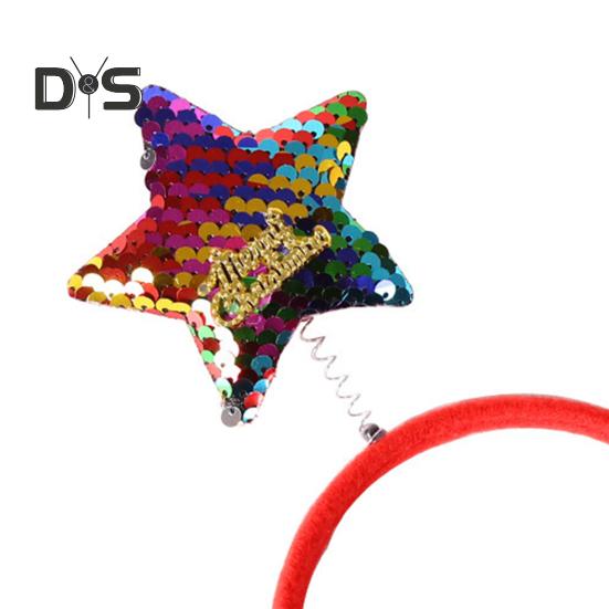 Рождественская повязка на голову с рогом оленя, повязка на голову в виде звезды Санта-дерева, праздничный обруч для волос, аксессуар для косплея для женщин и детей