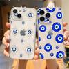Для iPhone 15 16 14 13 12 mini 11 Pro Max XS X XR SE 7 8 Plus Силиконовый Прозрачный Чехол Синий Глаз Арт Роскошный Чехол для Телефона