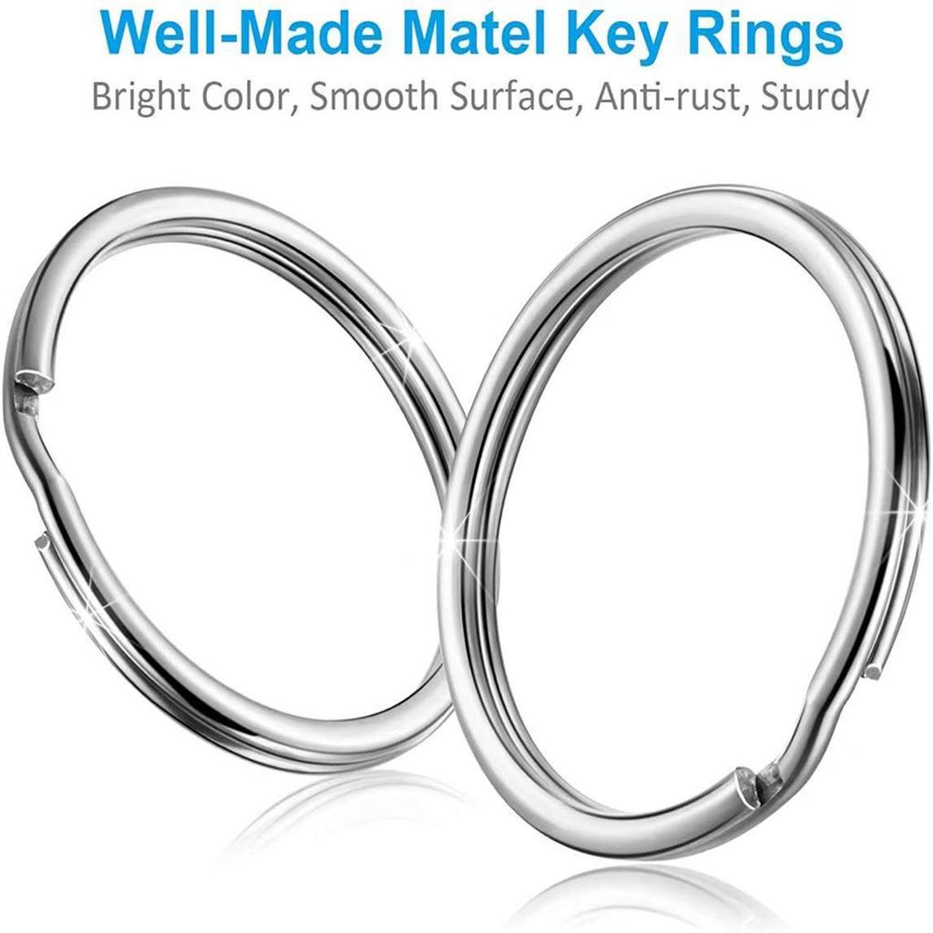 10/20Pcs Silver Plated Metal Keychain Ring Split Ring Keyfob Key Holder Rings Women Men DIY Key Ring Accessories Wholesale