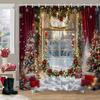 Рождественские украшения Душевая занавеска Зимняя снежная сцена Рождественская елка Рождественские подарки Полиэстер Душевая занавеска Декор для ванной комнаты