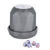 1 Set Dice Cup with Base 5 Dot Dice Heavy Duty Manual Shaker Cup Adults Family Night Bar Party Gambling Drinking Board Game Casino Equipment