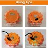 Rechargeable LED Road Flares Roadside Emergency Lights For Vehicles Flashing Flare Beacon Disc Magnetic Base&Hook USB-C Cable