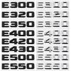 Car Rear Trunk Number Letter Sticker Tail Box Emblem Badge for E Class E300 E320 E350 E400 E420 E430 E500 E550 Logo Decal