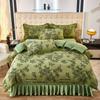 Light luxury high-end thickened milk fleece four-piece set, winter warm quilt cover, double-sided coral fleece anti-static three-piece set