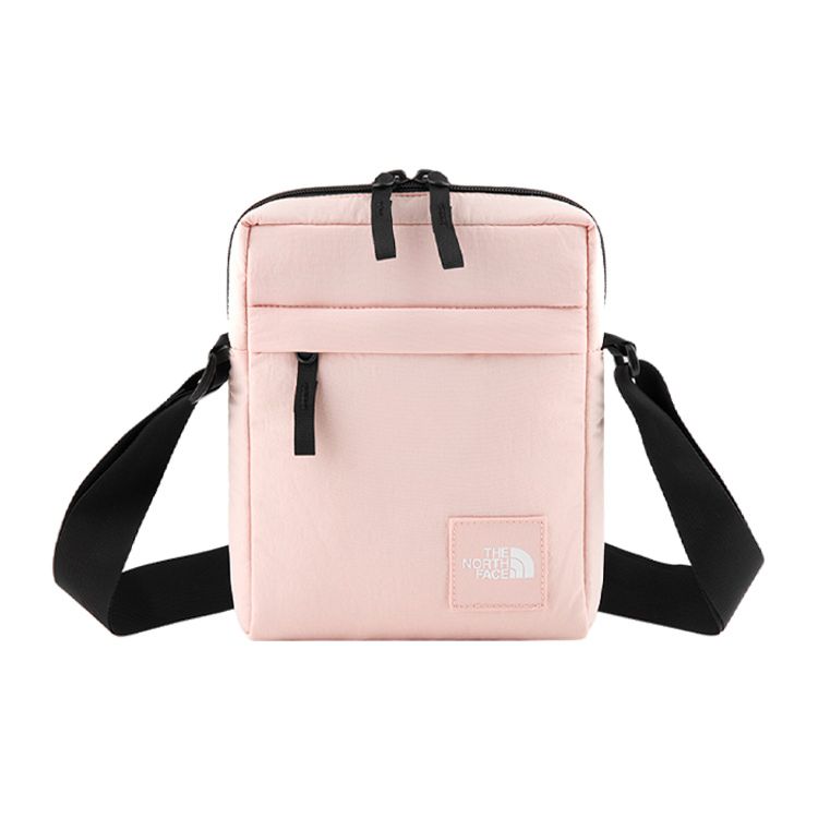 The North Face 6L Lightweight Portable Zippered Small Square Shoulder Crossbody Bag Outdoor Bag Women bags Nylon Cherry-Blossom-Pink 3VXQ-YXK