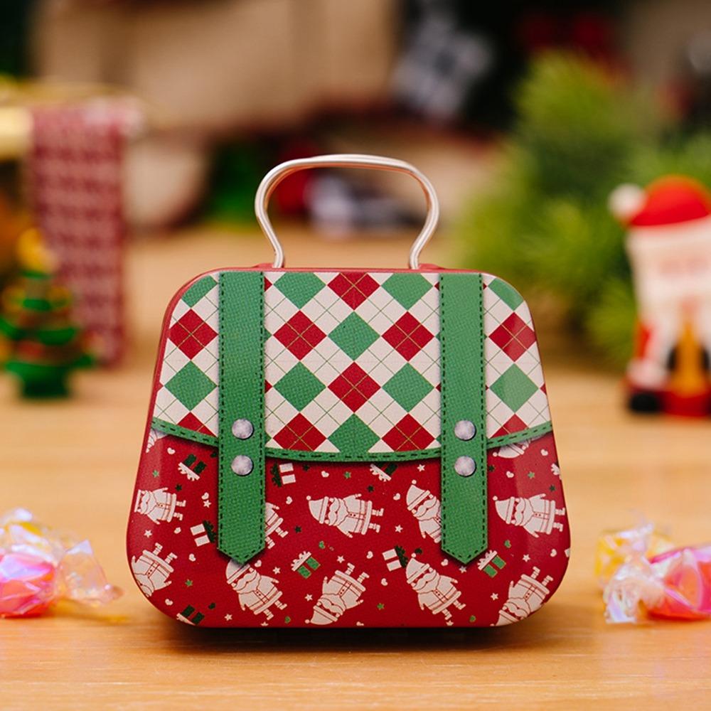 Kids Gift Christmas Tin Box Tinplate Handbags New Mini Iron Boxes  Christmas