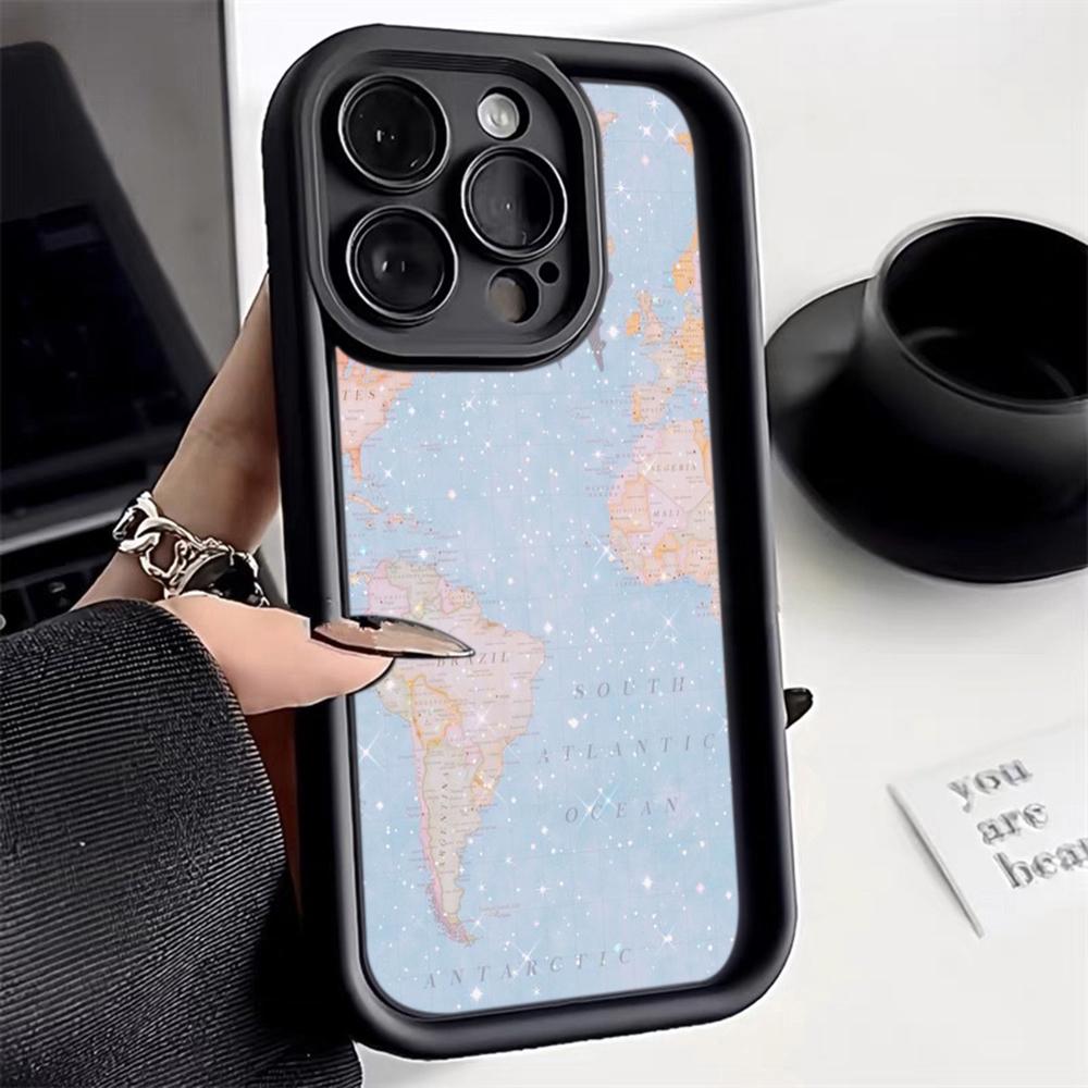 LZ24 Карта траектории самолета искусство силиконовый чехол для телефона Infinix Smart9 Hot 40i Tecno Camon20 Moto G22 G30 OnePlus Google Pixel9 противоударный задний чехол