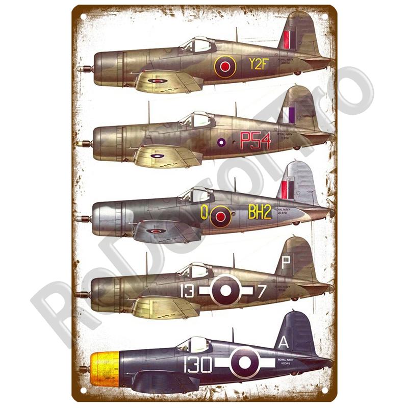 Airplane Retro Decorative House Metal Sign Plate Posters On The Wall Tin Sign Vintage Poster Decor Wall Art Room Decoration