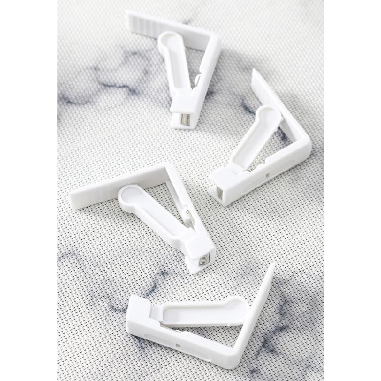 Clip-On Tablecloth Clamps 4 Piece Plastic Table Cover Holders for Dining, Coffee Tables and Household Cover Use