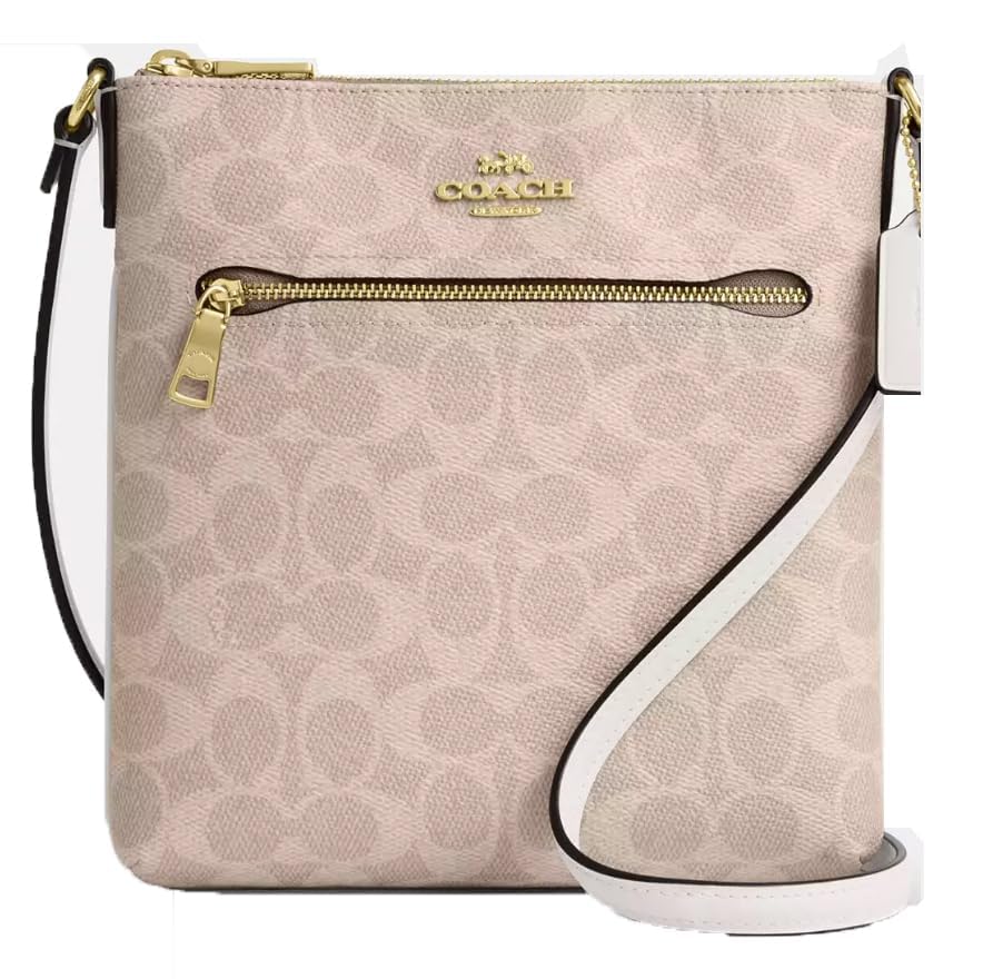 Coach Bag FCW325 CW325 Sand X Chalk Signature Coated Canvas Leather Rowan File Bag [Coach] (Shoulder Bag) Women's [Outlet Product] [Brand] [Item]