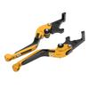 Adjustable Pair Motorcycle Brake Clutch Levers for Yamaha XMAX 250 XMAX300 XMAX400 (Gold)