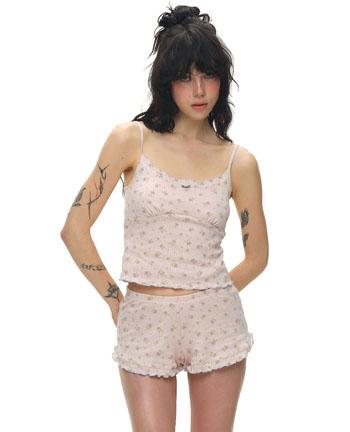 UNDERTHING Baby Rose Loungewear Shorts_Floral Pattern
