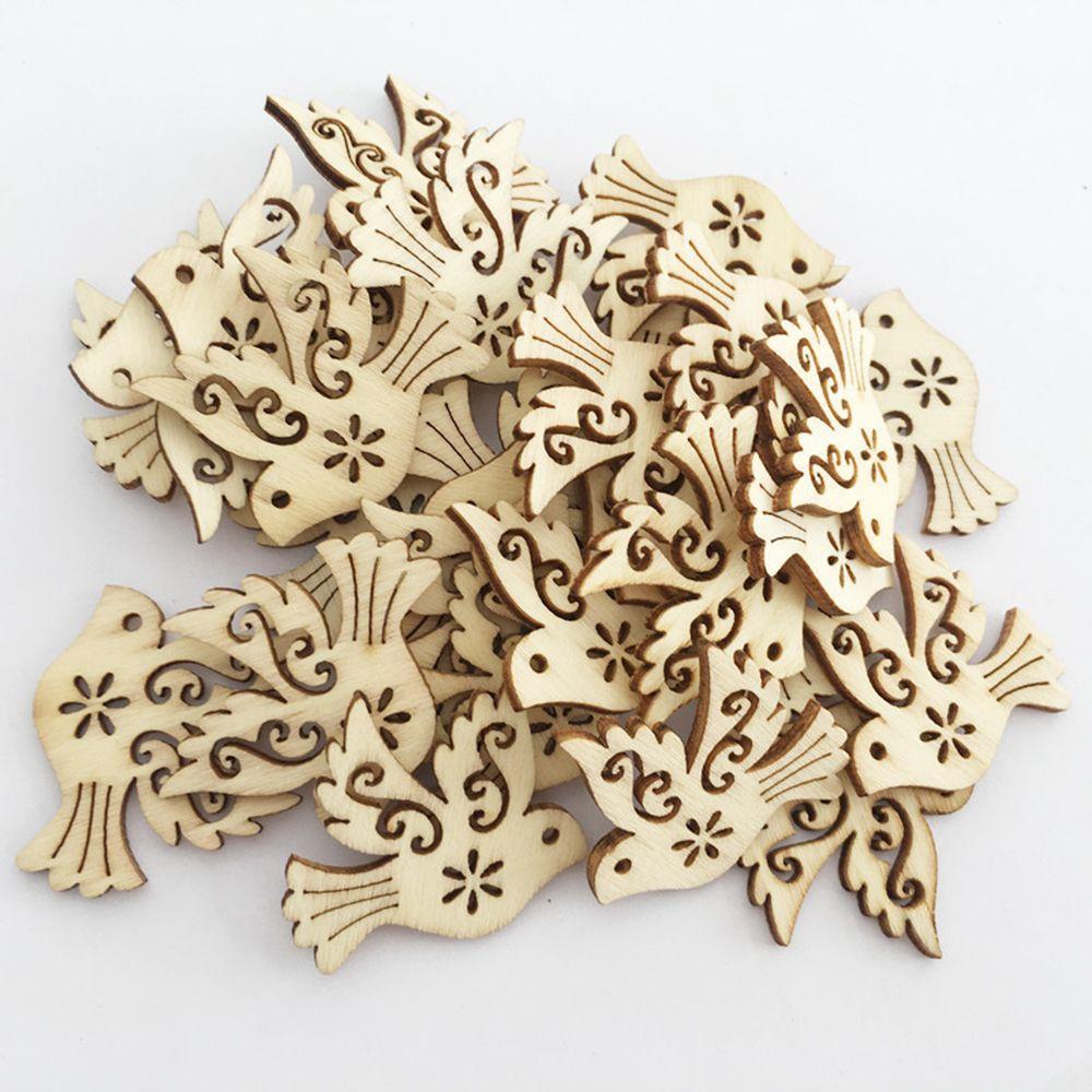 Arts Card Making Bird Decorative Peace Pigeon Wooden Natural Wood Embellishment Scrapbooking