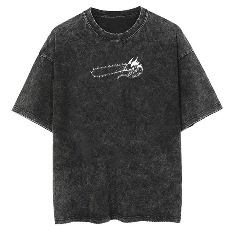Chainsaw Man Anime Clothing Makima Graphic Print Tee Men Women Oversized Casual Tshirts Harajuku Male Washed Cotton T-shirt