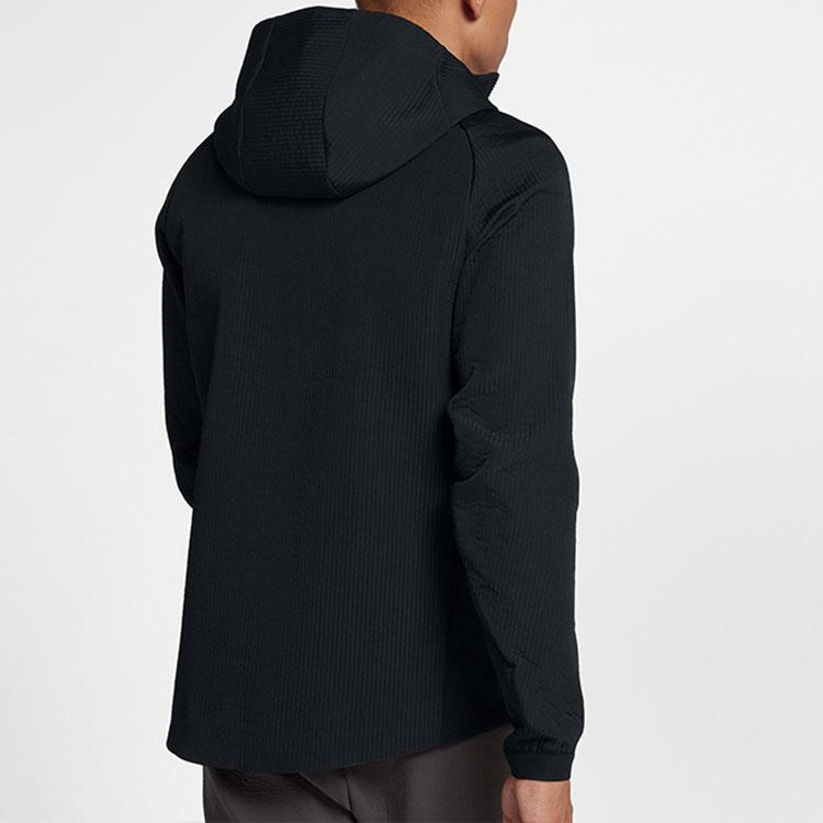 Nike Мужская куртка с капюшоном и принтом логотипа, черная 928552-010