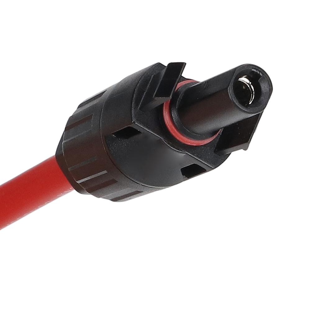 2Pcs Solar Panel Extension Cable 10AWG 6mm² Solar Extension Cable Rated Voltage 1000V Red Black