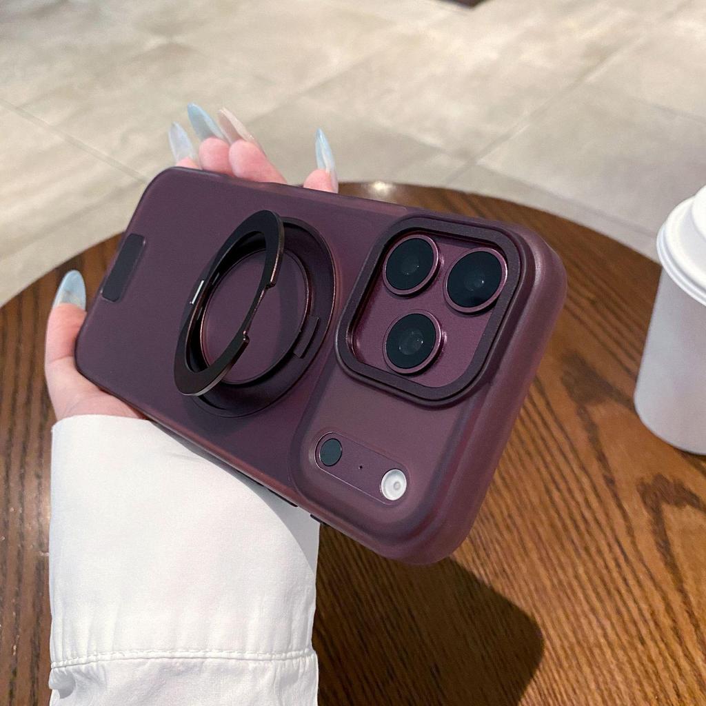 Магнитный чехол для iPhone 18 Pro Max со световой дымкой, вращающейся подставкой и системой охлаждения для Apple 17 Pro