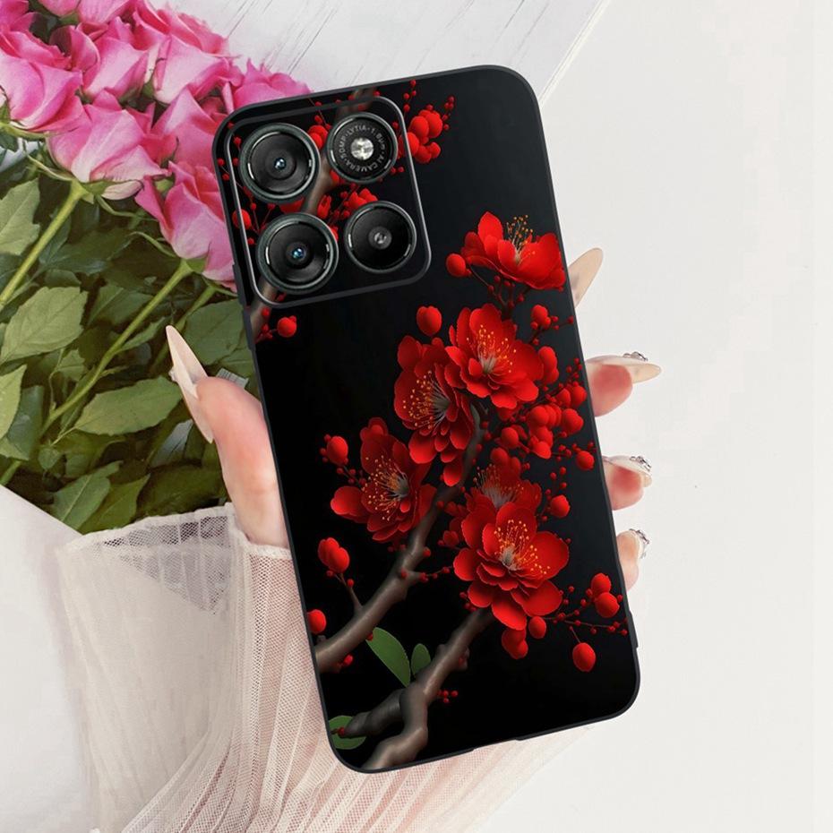 Модный Чехол с Буквой для Телефона Motorola Moto G77 G67 Задняя Крышка Для MOTO G67 G77 5G Мягкие Черные Силиконовые Чехлы
