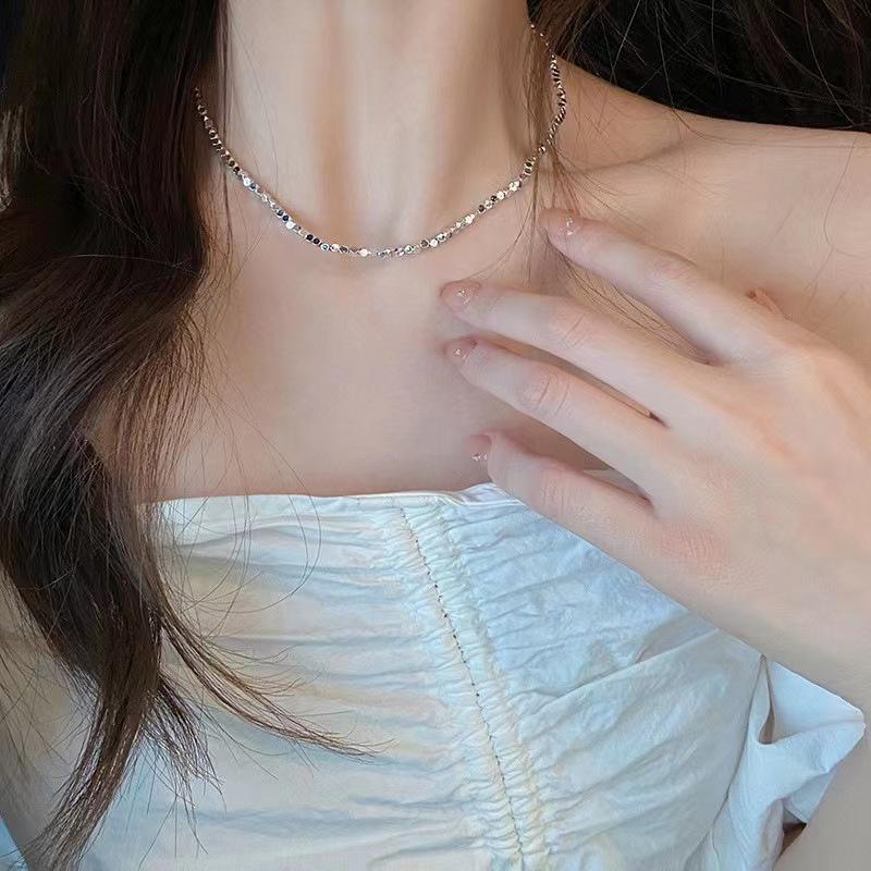 Elegant Silver Pearl Necklace - High-End, Cold Style Clavicle Chain