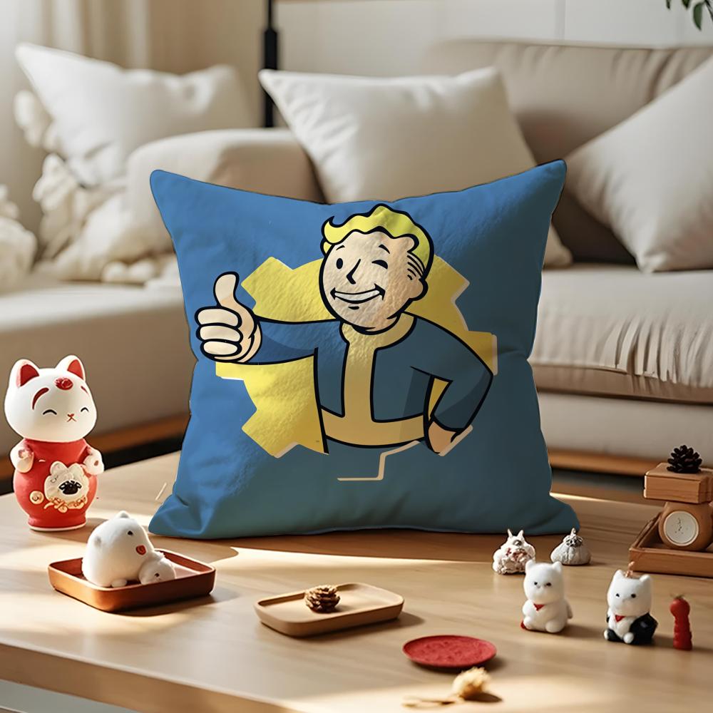 Game VVVaultS TTTec Pillow Case Antidustmite Pillowcase Invisible Zipper Silky Short Plush Sofa Cushion Cover