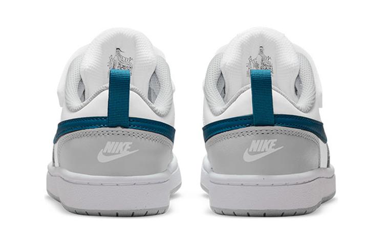 Nike Кроссовки для скейтборда Court Borough 2 Низкие Белый Серый Синий Детские BQ5451-117