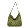 Stylish Polka Dot Nylon Tote Bag Women Lightweight Casual Shoulder With Stitch Detail 20-35L Capacity Fashion
