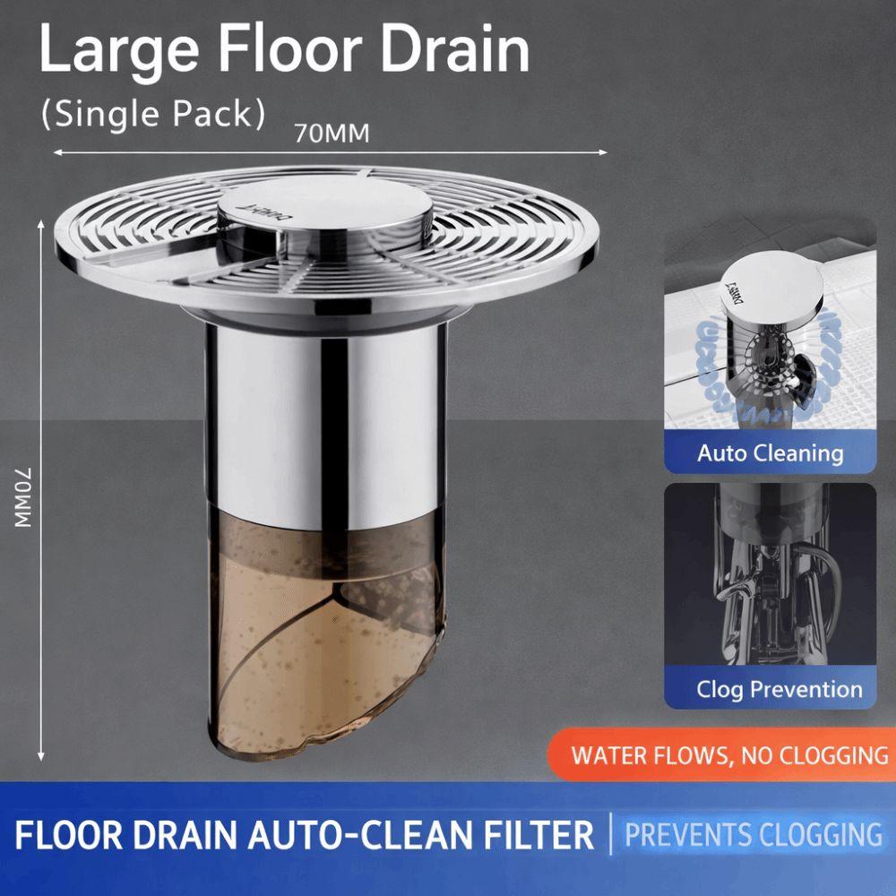Self-draining Floor Drain Core Anti-Odor Universal Hair Removal Filter Anti-Clog Shower Drain Stopper for Household Bathroom