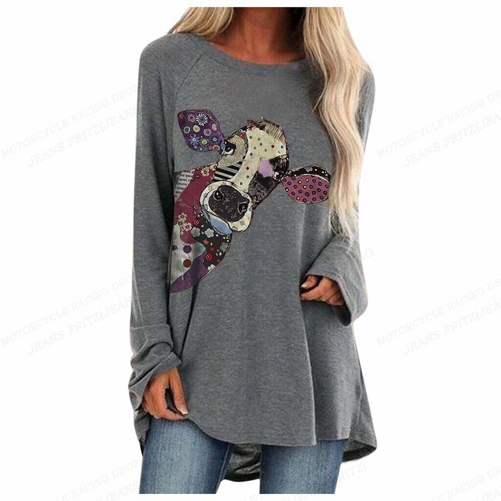 Owl T Shirt Women T-shirt Women Fashion T-shirt Animal Tshirt Long Sleeve Tops Tees Essiential Tops Kawaii Tunic Womens Clothing