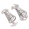 2Pcs Anti Trip Deck Tie Down Anchor Fish Bone Shape Wind Rope Tightener Tensioner with Spring for Outdoor Camping
