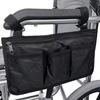 Folding Seat Armrest Side Storage Bag Portable Arm Rest Pouch Wheelchair Hanging Bag  Walker