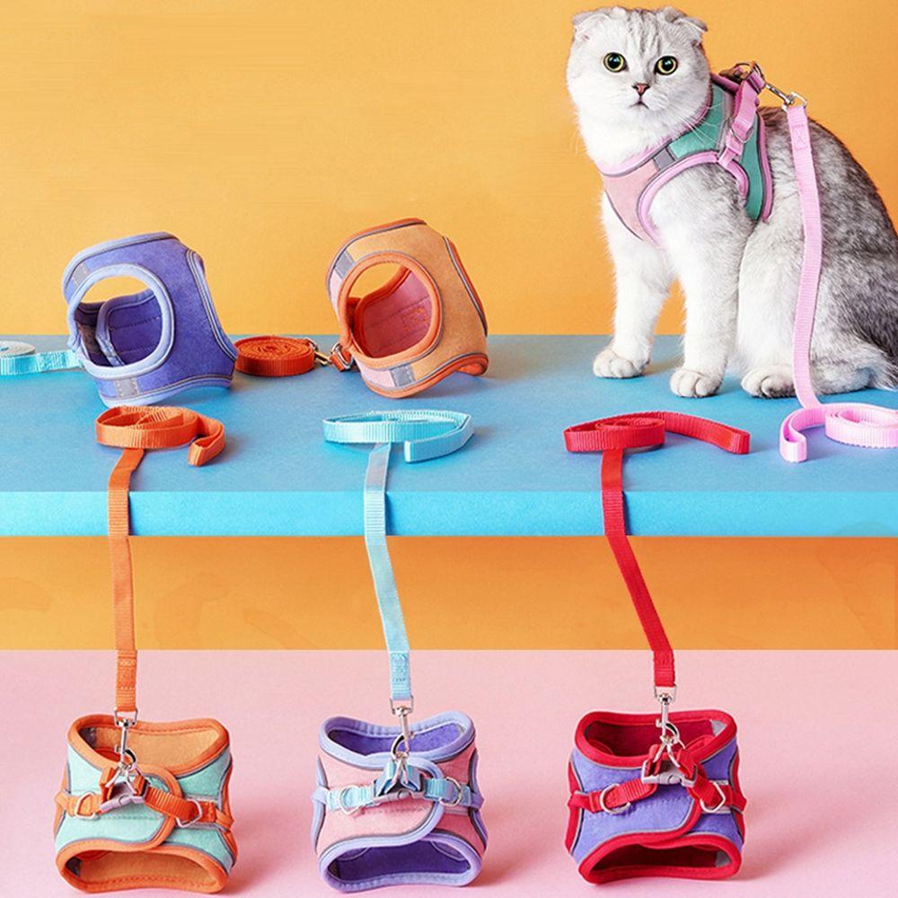 Soft Breathable Vest Harness Dog Leash Cat Harness Pets Vest Cat Accessories Cat Collar