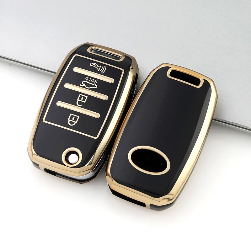 4 кнопки TPU откидной чехол для пульта дистанционного управления защитный чехол для автомобильного ключа для Kia Rio Optima Sportage Sorento Soul Ceed Cerato Forte Seltos