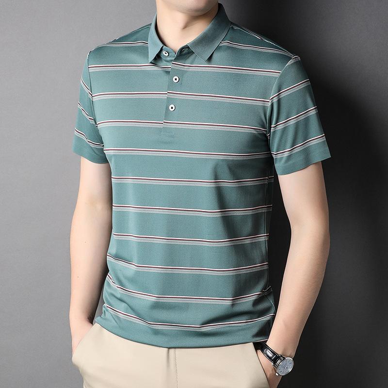 Летняя рубашка свободного кроя с тонкими полосками и лацканами, модная молодежная повседневная хлопковая рубашка